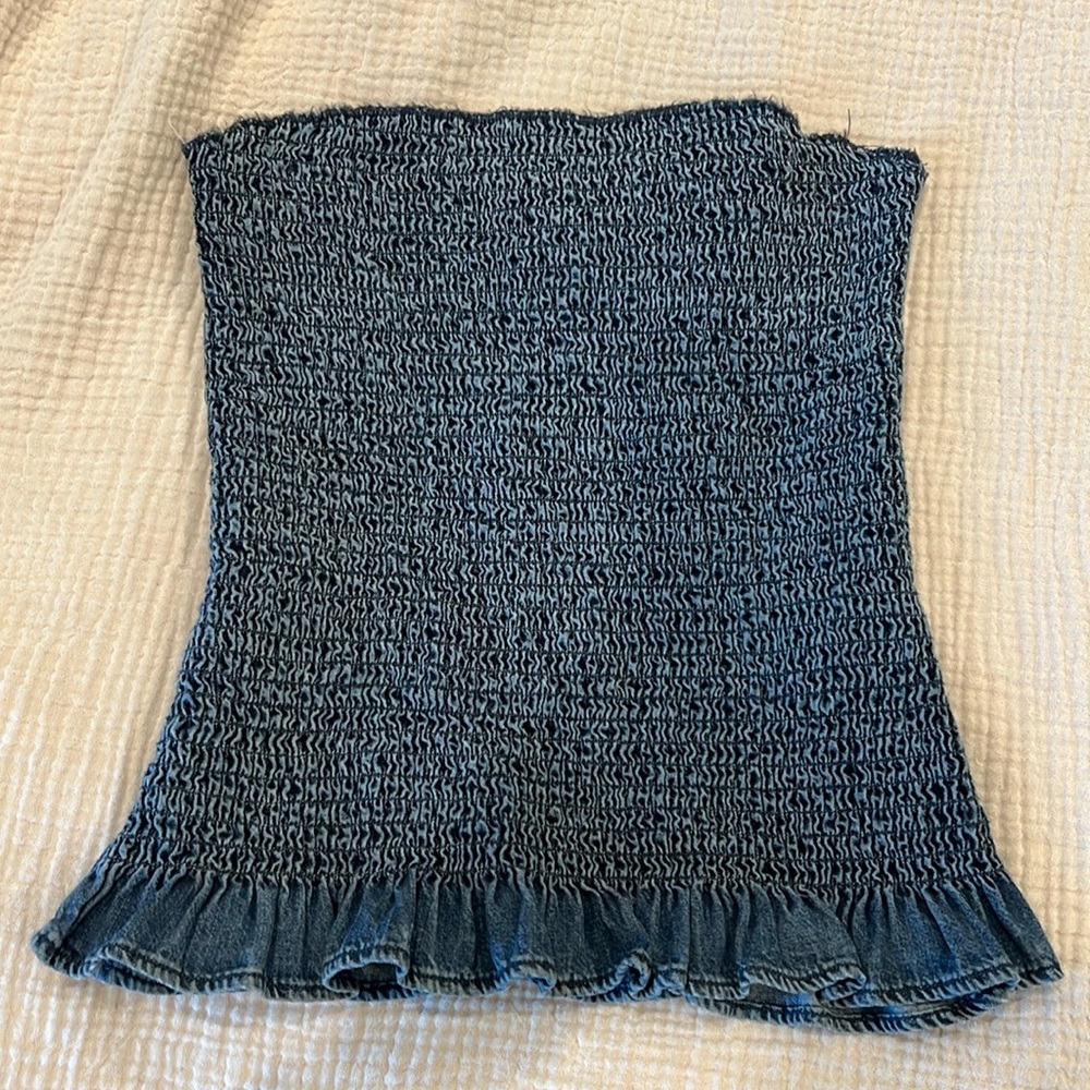 Zara denim tube top sz xs